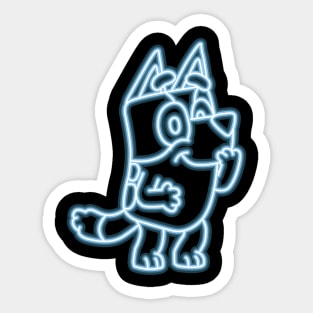 Bluey neon Sticker